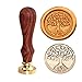 Wax Seal Stamp, Vintage Retro Brass Head Wooden Handle Removable Sealing Stamp, Ideal for Embellishment of Envelopes, Invitations, Wine Packages, Greeting Cards, etc