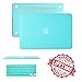 MacBook Air 11 Case Cover, IC ICLOVER Ultra Slim Light Weight Rubberized Matte Hard Plastic Protective Case Cover & Keyboard Cover for MacBook Air 11.6 (A1465,A1370),Turquoise Blue