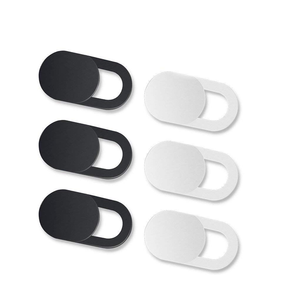 Webcam Cover Slider,Laptop Camera Cover Oneenjoy 0.027in Ultra-thin fits Echo Spot Smartphones Tablets Macbooks Computers Desktops with Strong Adhensive, Protecting Privacy and Securtiy (6 pack)