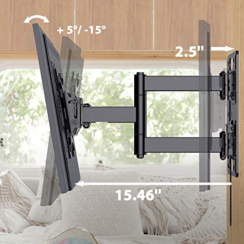 PERLESMITH Lockable RV TV Mount for 1342 Inch TVs up to 77 lbs, RV TV
