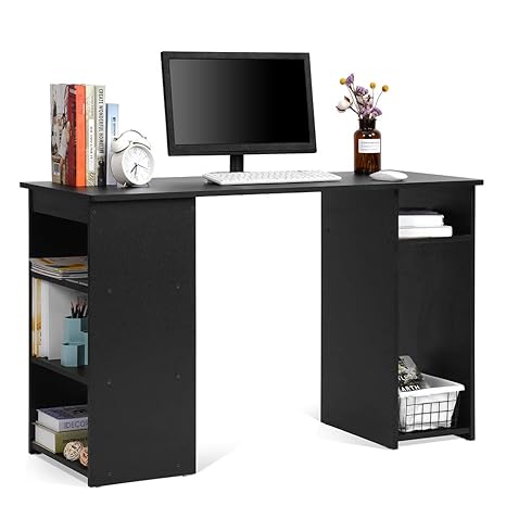 Ej Life Computer Desk With 3 Shelves And Storage Cabinet Pc