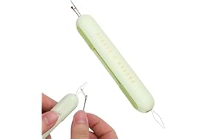 2 in 1 Needle Threader Seam Ripper, Integrated Seam Remover & Needle Threading Tool Seam Opener Sewing Device for Hand Sewing