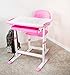 VIVO Pink Height Adjustable Children's Desk and Chair Set | Kids Interactive Workstation