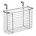 InterDesign Axis Over the Cabinet Kitchen Storage Organizer Basket for Aluminum Foil, Sandwich Bags, Cleaning Supplies - Medium, Silver