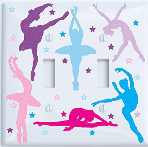 Ballerina Light Switch Plate Covers/Dance Ballerina Wall Decor (Double Toggle)