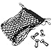 ZILONG Cargo Net Hammock Trunk Organizer Vehicle Storage with 4 Adjustable Hook Black (Y123)