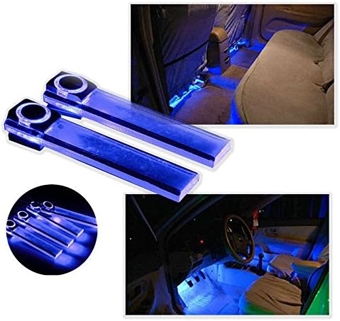 Westspark Car Interior Lights Blue, Under Dash LED 12V RGB Blue Floor Strip Lights Decorative Atmosphere Ambient Lighting Kits