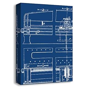Vintage Structure Drawings Home Artwork for Living Room Bedroom