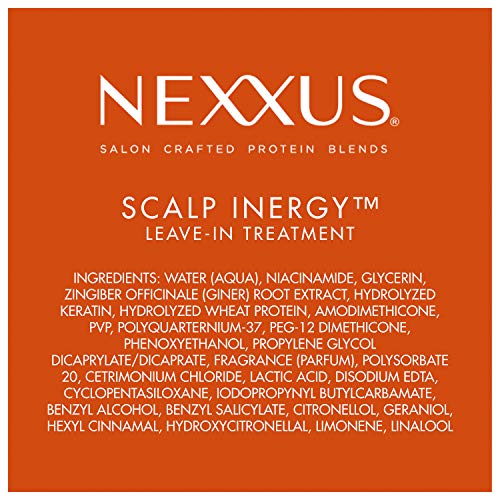 Nexxus Scalp Inergy Leavein Conditioner For Damaged Hair, Deep