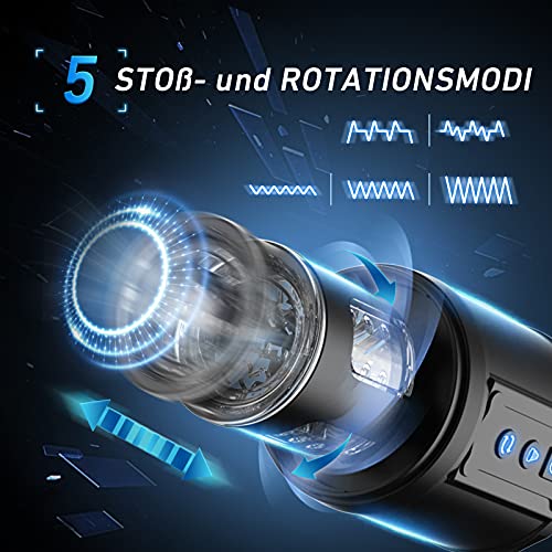 Automatischer Masturbator mit Stoß- und Rotationsfunktion, 3 in 1 Elektrischer Cup-Masturbatoren mit Saugfunktion, Blow Job masturbieren mann, Realistische Oral Masturbatoren, Sexspielzeug für Männer