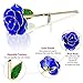 AGM 24k Gold Rose, Real Rose Flower Dipped in Gold with Stand in Gift Box, Gift for Mother's Day, Valentine's Day, Wedding Day, Home Decor(Blue)