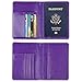 GDTK Leather Passport Holder Cover Case RFID Blocking Travel Wallet (Purple)