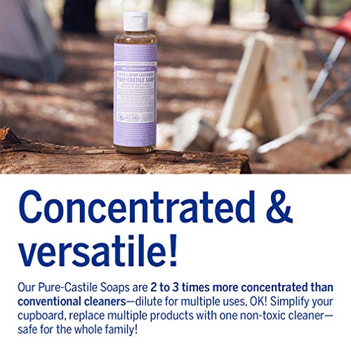 Dr. Bronner’s - Pure-Castile Liquid Soap (Lavender, 8 ounce) - Made with Organic Oils, 18-in-1 Uses: Face, Body, Hair… - Image 4