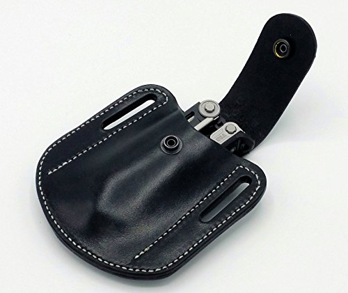 Gerber Multitool Leather Sheath Case Strap Snap Closure Fits Gerber Center-Drive Model Black - Thumbnail 3
