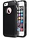Alkax for iPhone SE Case, 2 Piece Armor Heavy Duty Rugged Dual Layer Slim Shockproof Protection Hybrid Protective Cover Bumper for Apple iPhone SE +1 Stylus Pen (Black)
