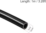 Sourcing Map Silicone Tubing 8mm ID x 12mm OD 1m Black 65A 3.3ft view 2