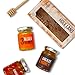 Yoffi Holy Land Beautiful Set of Pure Raw Aromatic Wildflower Honey Jars Gift Set 3 x 4.4oz