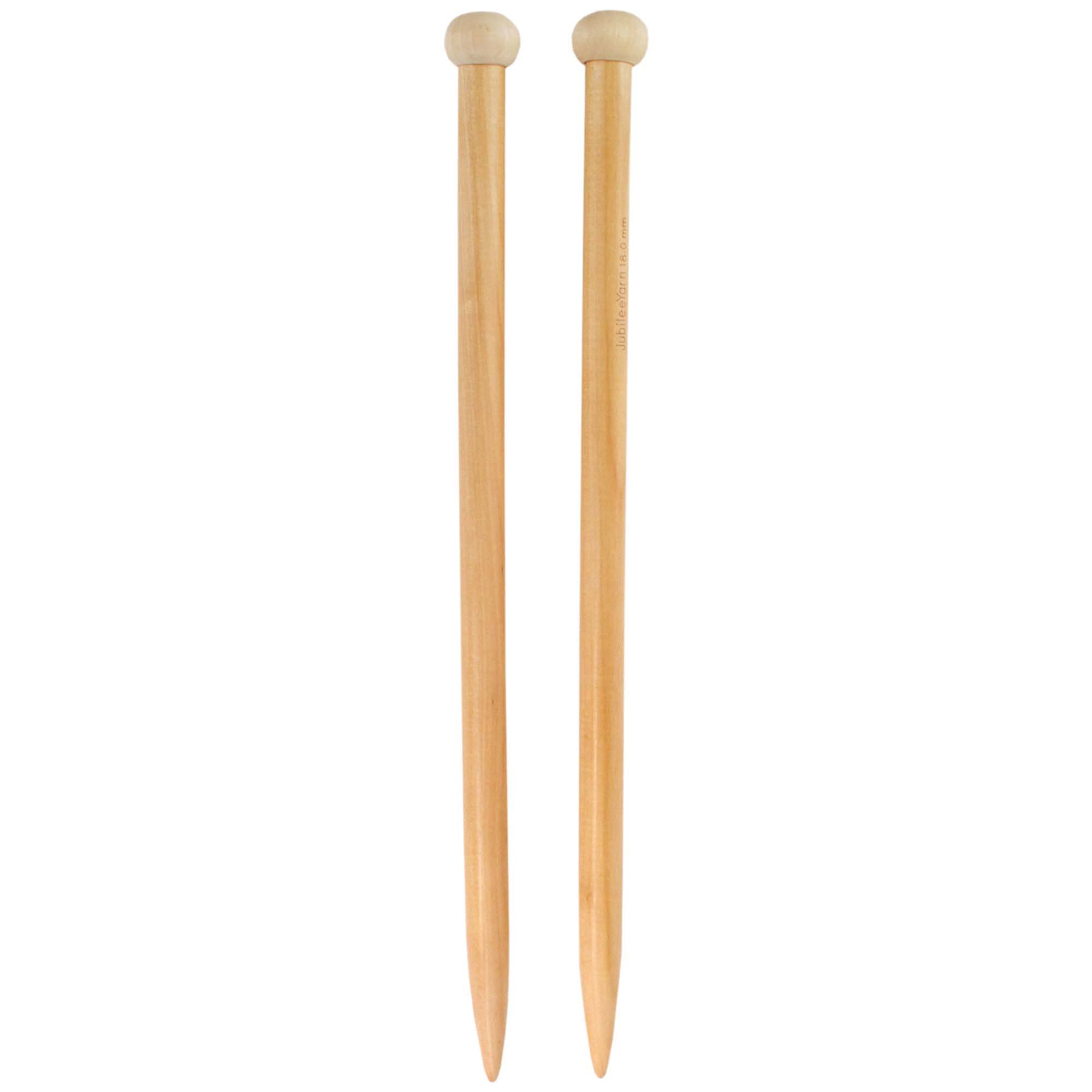 JubileeYarn Jumbo Bamboo Knitting Needles - 18mm - 16" Long - 1 Pair — image 1