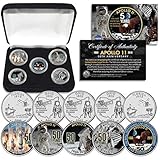APOLLO 11 50th Anniversary Man on Moon Statehood Quarters 5-Coin Set with Box
