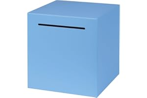 Adult Piggy Bank, Must Break to Open Money Bank, Unbreakable Stainless Steel Money Box, Metal Saving Box (4.72 inch) (Blue)