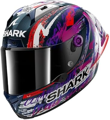 , Casco Moto Integrale AERON GP FIM Replica ZARCO SIGNATURE Carbon White Violet DWV, XXL