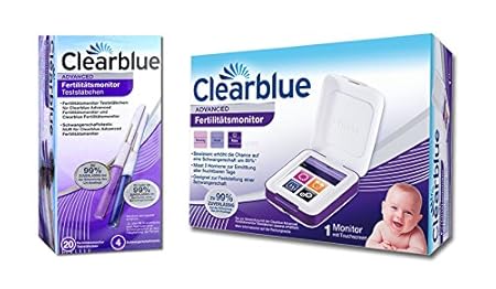 Clearblue Advanced Fertilitätsmonitor Vorteilspack + Clearblue Fertilitätsmonitor Teststäbchen 20+4 + 5 Schwangerschaftstests