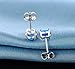 18K White Gold Plated Opal Stud Earrings Sensitive Ears for Women