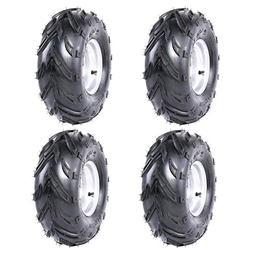 WPHMOTO 4PCS 16X8-7 Tires Wheels and Rim Tubeless | Front or Rear Tires with Rims for ATV Go Kart UTV Quad Bike Buggy - Thumbnail 7