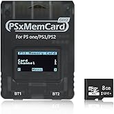 PSxMemCard Gen2 SD2PSX Memory Card for PS1/PS2 - Transparent Black