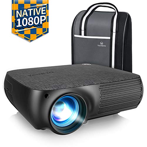 VANKYO Performance V610 Native 1080P LED Projector, Full HD Video Projector with 6000 Lux, ±40° Digital Keystone Correction, Compatible with Smartphone, TV Stick, HDMI, SD, AV, VGA, USB for PowerPoint