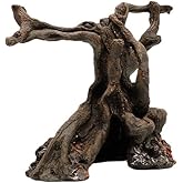 Wetandspicy Aquarium Driftwood Tree Root Decoration, Fish Tank Landscaping, Brown, Aquarium Ornaments, 4.33x4.52x1.96 inches