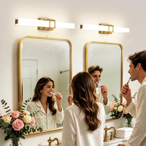 TYhogar LED Wall Light for Interior, 62 cm, 12 W Modern Brass Wall Light, Light for Bathroom Mirror, Hallway, Stairs, Picture, Living Room, Bedroom, Kitchen