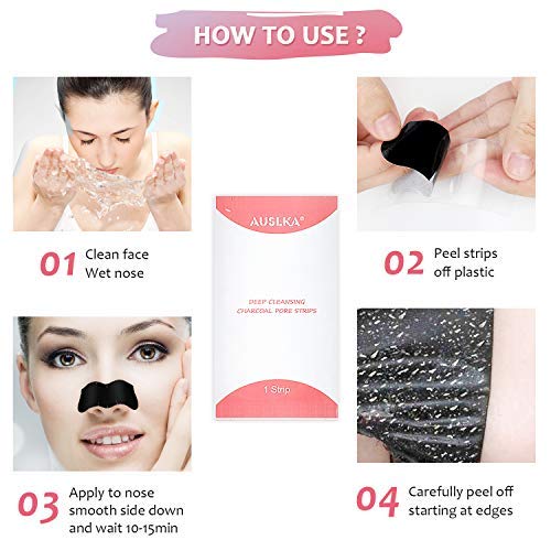 Blackhead Pore Strips, Blackhead Remover For Nose, 27 Count Deep Cleansing Charcoal Peel Off Strips