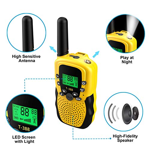 5 Walkies+Talkies+Channels+Handheld+Flashlight