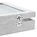 Pasutewel Stackable Jewelry Velvet Tray Storage Organizer Display Box with Lid,Lockable Felt Earring Storage Organizer Box Holder Gifts for Girls Women (Earring Tray)