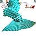 U-miss Mermaid Blanket Crochet and Mermaid Tail Blanket for Adult, Super Soft All Seasons Thicken Sleeping Blankets(71