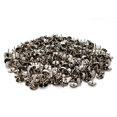 500 Rubex Thumb Tacks, Silver Metal Head Push Pins, Standard Thumb