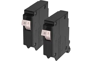 SEKELO 20 Amp 1-Pole Circuit Breaker, Type 3/4-Inch Plug-On Molded Case Circuit Breaker, 120/240V, Thermal Magnetic, 10-Yr Warranty(2Pcs)