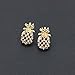 Zealmer Women Gold Plated Pineapple Stud Earrings
