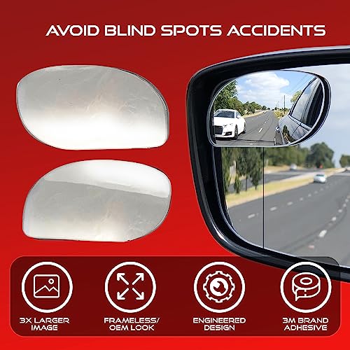 Utopicar Blind Spot Car Mirror Convex Blindspot Mirrors for 3x Larger