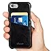 iPhone 7 Case, Benuo [Card Slot Vintage Series] [Genuine Leather] Soft Leather Case [2 Card Slots], Ultra Slim Leather Case Back Cover for Regular iPhone 7 / Special Edition (Stylish Black)