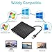 External CD DVD Drive,USB 3.0 Slim Portable CD/DVD Writer/Rewriter/Burner,High Speed Data Transfer USB Optical Drives Player Compatible with Laptop Desktop PC Windows Linux Mac OS (Black)