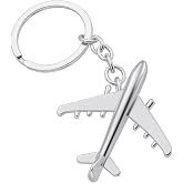 DONWOIE Airplane Keychain, Travel Keychains Bag Charms for Women Menr | Aviation Souvenir Key Chains with Minimalist Airplane Gift for Students Friends Sister Family Boys and Girls