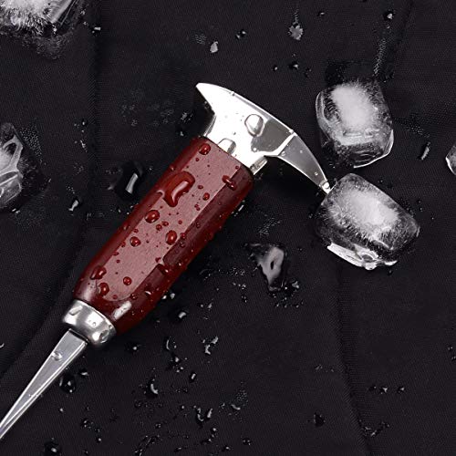 Ice Pick,9.2 Inch 18/10 Food Grade Stainless Steel Anvil Janpanese Style Ice Chipper Ice Crusher with Wood Handle for Kitchen Bars Bartender