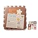 Kid's Puzzle Exercise Play Mat with EVA Foam Interlocking Tiles,Beige