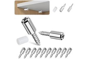 OFY ONLY FOR YOU Self-Tapping Screws Cabinet Laminate Support,2024 New Shelf Pegs Pins with Non-Slip Sleeve, Shelf Pegs for Shelves, Shelf Support Pegs for Furniture Bookcase Shelf Cabinet Closet (10)