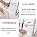 VCCUCINE Modern Commercial High Arch Brushed Nickel Stainless Steel Single Lever Pull Out Sprayer Kitchen Faucet, Two Spout Sprayer Kitchen Sink Faucet