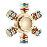 Fidget Spinner, Magicfly 6 Wings Detachable Hand Spinner - Customizable, Glow in the Dark Spinner, Luxury Quality, Premium R188 Bearing, Help Focus and Reduce Stress, Spins 4 Minutes+ (Gold)