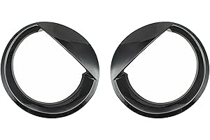Front Light Headlight Lamps Cover Ring Trim, Bezels Trim Black Accessories Compatible with Jeep Patriot 2011-2017 Model Mods 