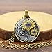 856store New Vintage Sunflower You Are My Sunshine Cabochon Glass Chain Necklace Jewelry - Silver